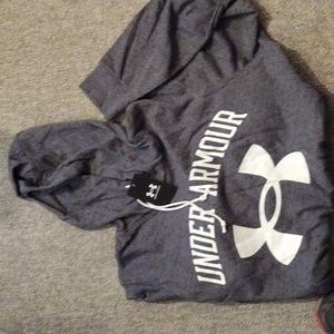 Grey, Under Armour, Hoodie.